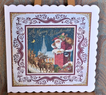 Christmas Vintage Santa Topper by Lynn Butters