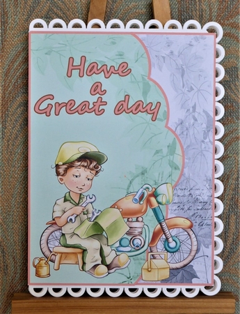 Mini Kit - Have A Great Day # 9-Motorcycle Mechanic by Lynn Butters