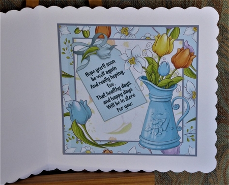Get well flower vase insert by Lynn Butters