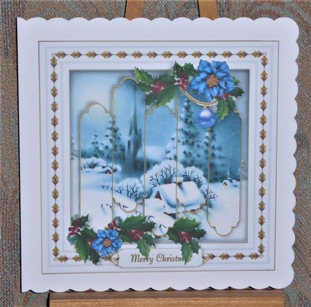 Offset Panel Christmas - Sapphire by Lynn Butters