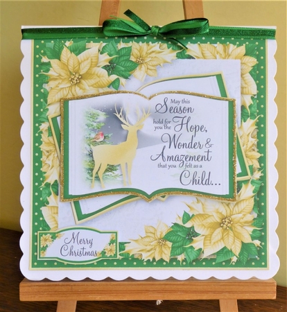 Green and Gold Silhouette Open Book 1 by Lynn Butters