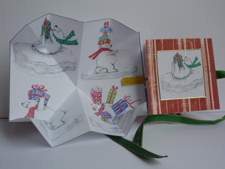 Exploding Card, Polar Bears by Lynn Butters