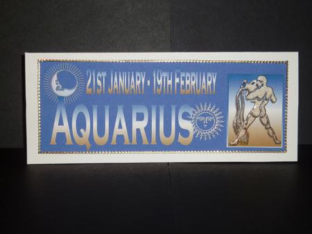 Horoscope Aquarius Large dl Topper by Lynn Butters