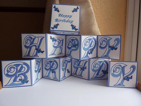 Blue Bithday Banner by Lynn Butters