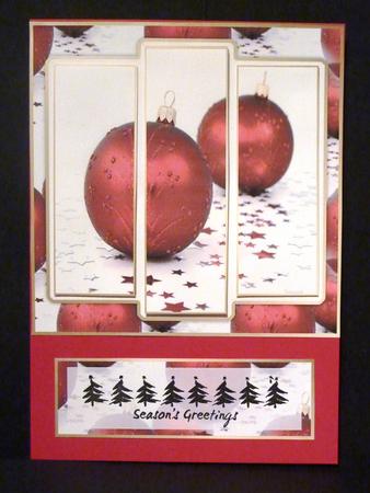 6x6" Festive Baubles Panel Card by Lynn Butters