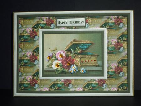 Vintage Box of Flowers Quick Card by Lynn Butters