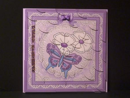 8 x 8 Fluttery Butterfly Kit with Scalloped Corners by Lynn Butters
