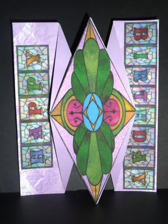 Diamond Fold Glass Birthday by Lynn Butters