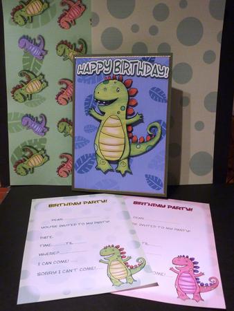 Dino Fun Boy's Birthday Card Kit by Lynn Butters