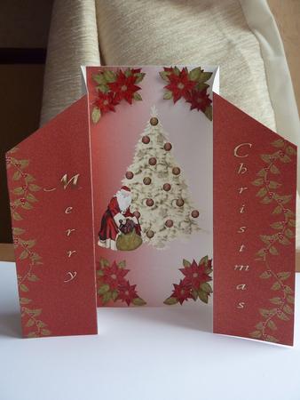 Santa and Xmas Tree Theatre Fold by Lynn Butters