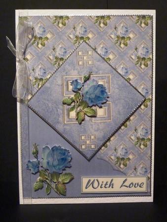 Blue Rose Quick Card by Lynn Butters
