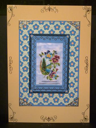 Easter Pansies No Hole Foldback Card Kit by Lynn Butters