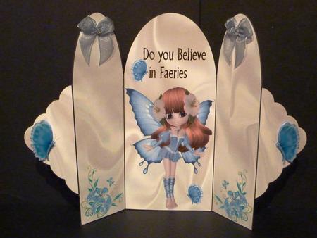 Do You Believe in Faeries Tri Shutter Fold Card by Lynn Butters