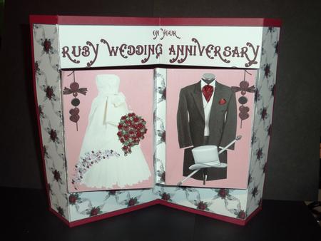 Box Fold Ruby Wedding Anniversary by Lynn Butters