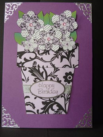 Purple Flowerpot Card 2 by Lynn Butters