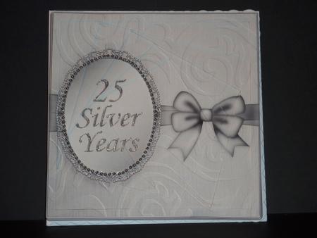 8 x 8 Silver Wedding Anniversary Twisted Tunnel Card Kit by Lynn Butters