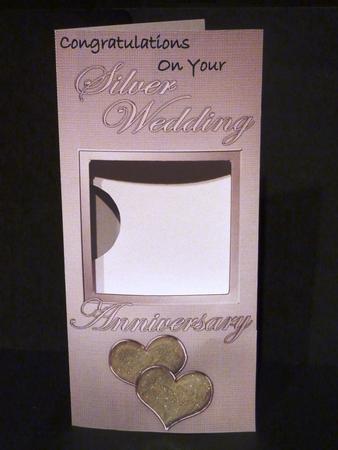 Add a Photo Silver Wedding Anniversary with Easy Fold Frame by Lynn Butters
