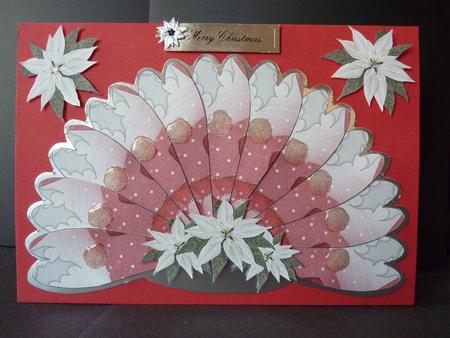 Christmas White Pointsettia Fan by Lynn Butters