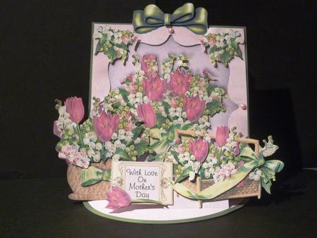 Giant Easel Tableau 3D Card Kit - Spring Baskets by Lynn Butters