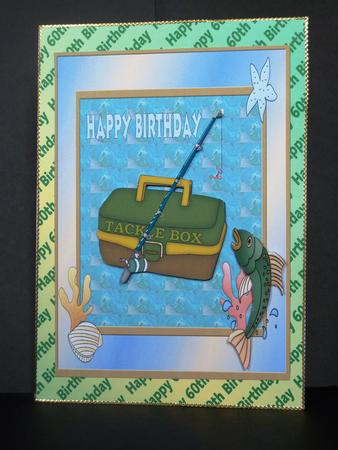 A4 Gone Fishing Birthday Card by Lynn Butters