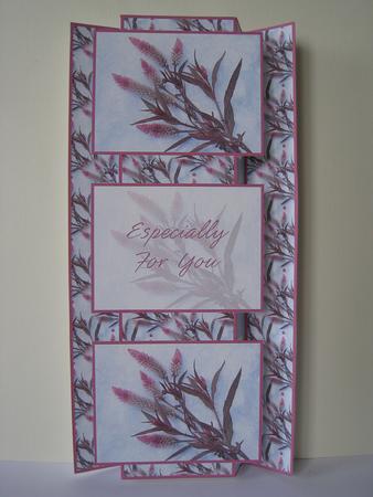 Pretty Purple Flower Spray 3 Panel Fold Back by Lynn Butters