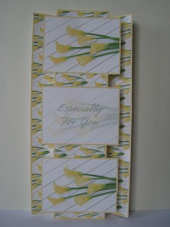 Stunning Yellow Calla Lilys 3 Panel Fold Back by Lynn Butters