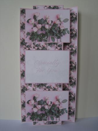 Stunning Pink Roses 3 Panel Fold Back by Lynn Butters