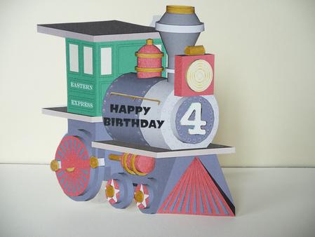 Train Shaped Quick Card by Lynn Butters