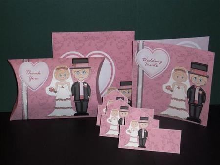 Cute Cartoon Wedding Stationary Kit by Lynn Butters