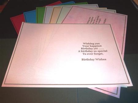 A Birthday Cardmaking Insert 1 by Lynn Butters