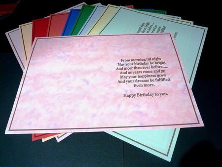 A Birthday Cardmaking Insert 2 by Lynn Butters