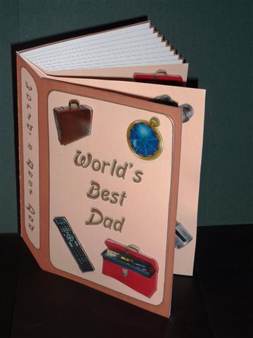 Worlds Best Dad Faux Book Card Kit -fathers Day Keepsake by Lynn Butters