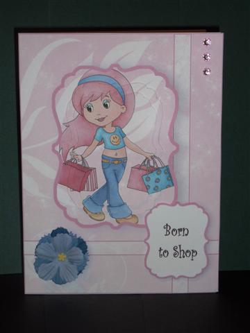 Born to Shop Framed Girl by Lynn Butters