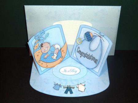 Twisted Double Easel Baby Boy by Lynn Butters