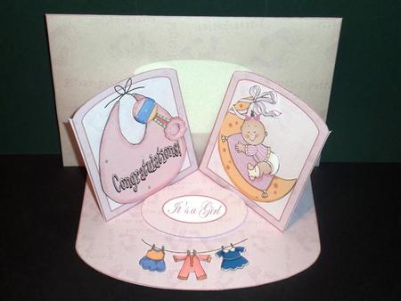 New Baby Girl Twisted Double Easel by Lynn Butters