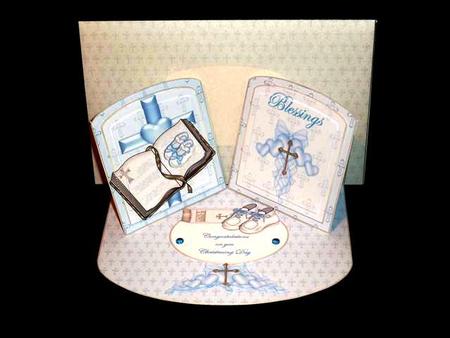 Double Twisted Easel Boy Christening by Lynn Butters