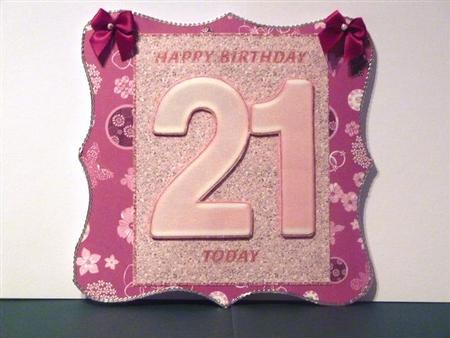 Pink Glitter 21st Birthday by Lynn Butters