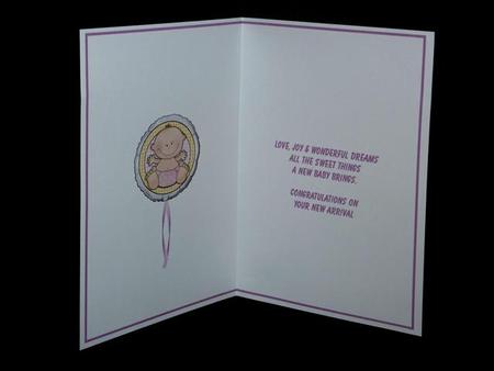 New Baby Girl Cardmaking Insert by Lynn Butters