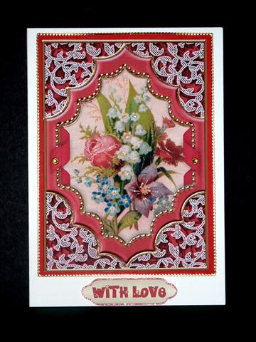 Mixed Bouquet Diamond 7x5in Easy Decoupage Step by Step by Lynn Butters