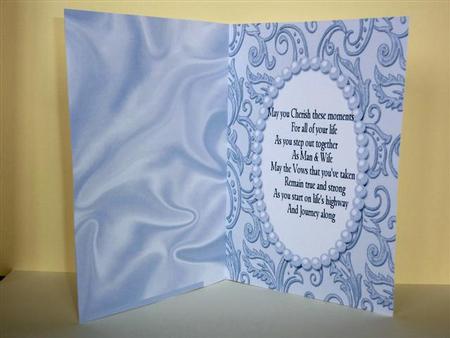 Wedding A5 Insert with Verse in Silver by Lynn Butters