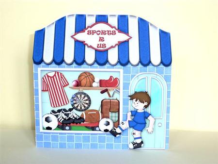 Sports Shop Quick Shape Card & Decoupage by Lynn Butters