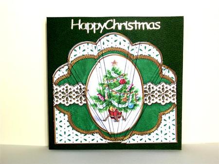 Christmas Tree Anglaise Scallop Deco Stacker by Lynn Butters