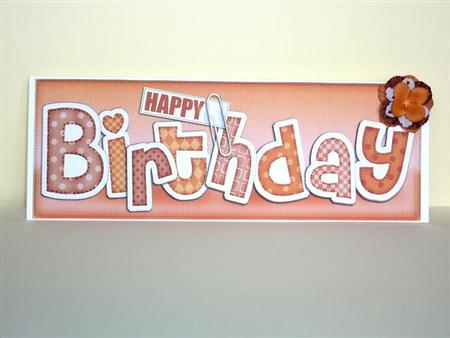Large Dl Happy Birthday Felties Quick Card N 3D Decoupage by Lynn Butters