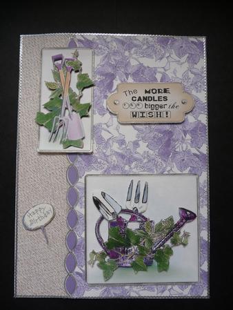In the Garden Kit in Aubergine with Step by Step Decoupage by Lynn Butters