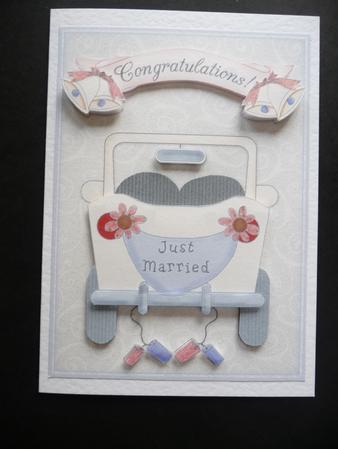 Just Married - Decoupage Card by Lynn Butters