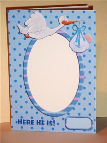 Baby's Announcement Card Front & Insert (boy) by Lynn Butters