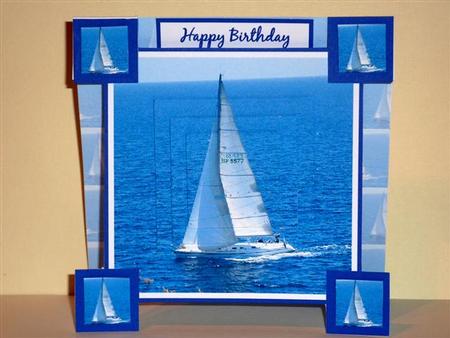 Yacht at Sea by Lynn Butters