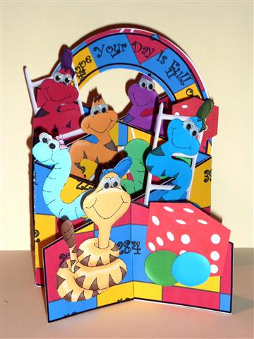 Snakes N Ladders - 3D Cascade Card Kit by Lynn Butters