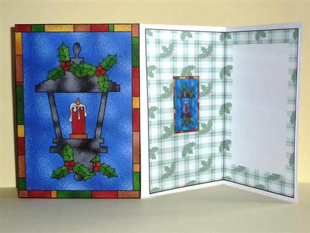Stained Glass Christmas Lantern by Lynn Butters