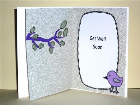 Birdie Insert Get Well by Lynn Butters